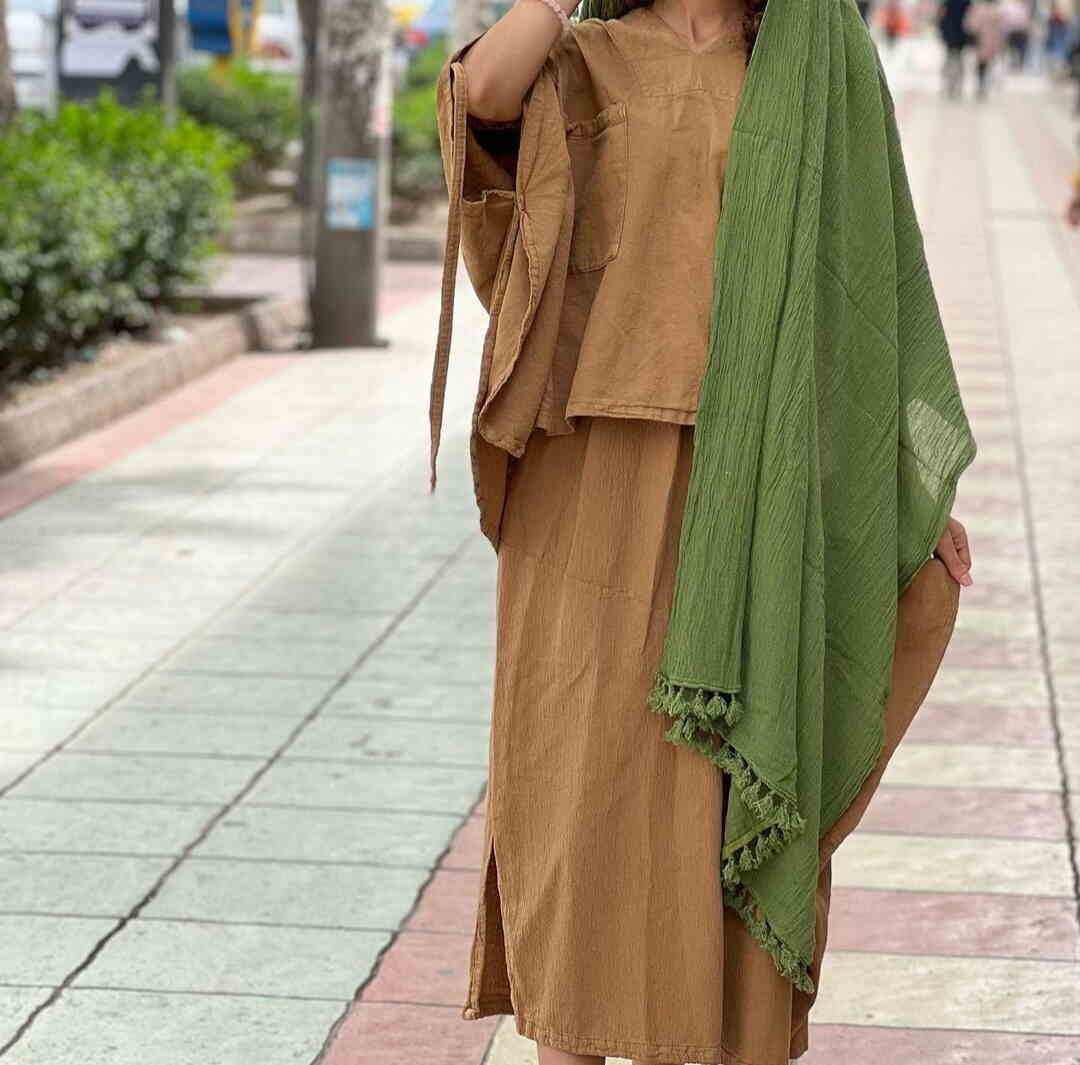 شال هنرمندی منگوله دار